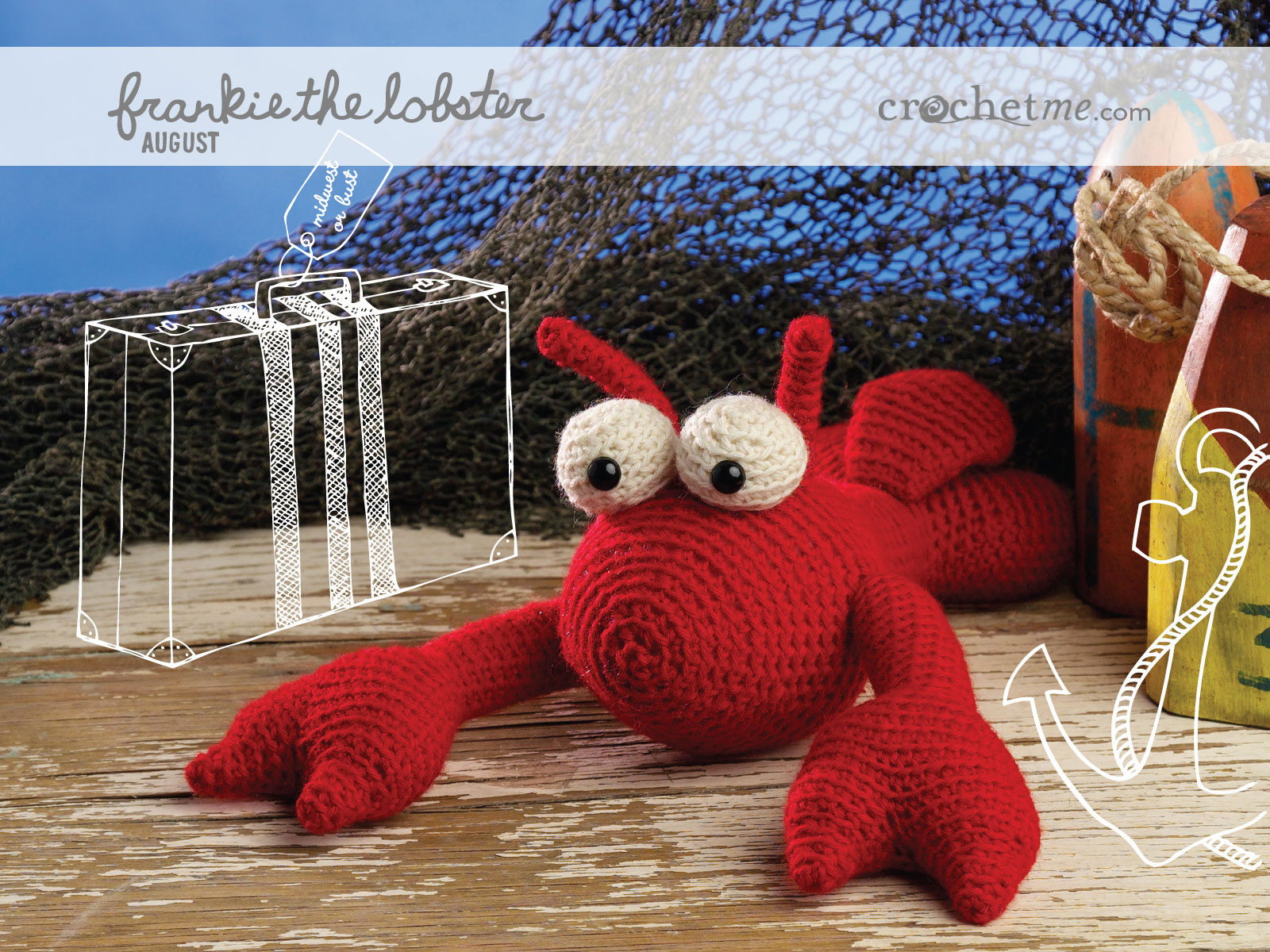 Free pattern alert: Frankie the Lobster! FreshStitches