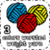 3 colors of yarn required to crochet