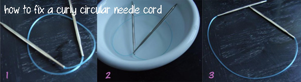 how to fix a curly circular needle cord