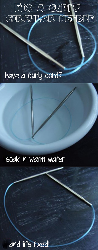 How to fix a curly circular needle cord