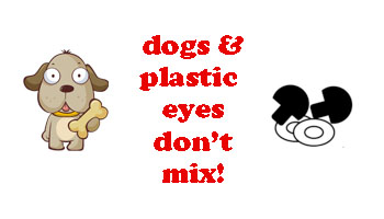 dogs and plastic eyes