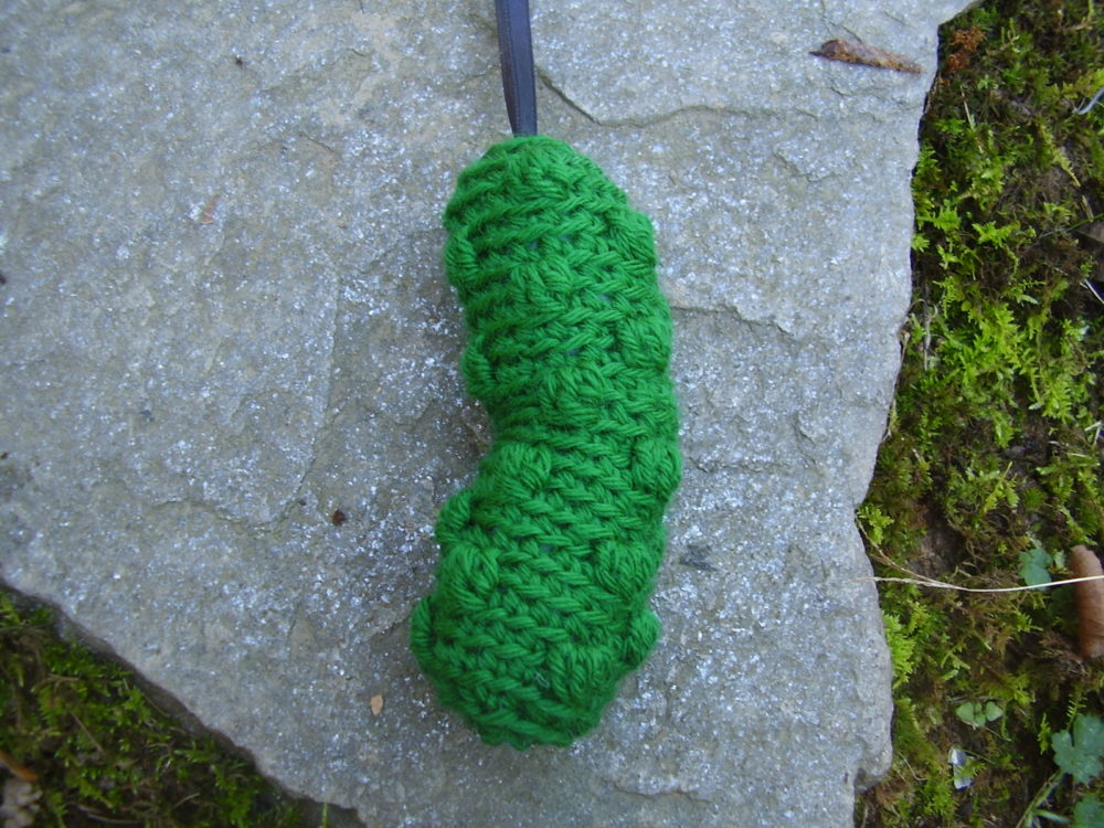 Free Christmas Pickle Crochet Pattern download FreshStitches