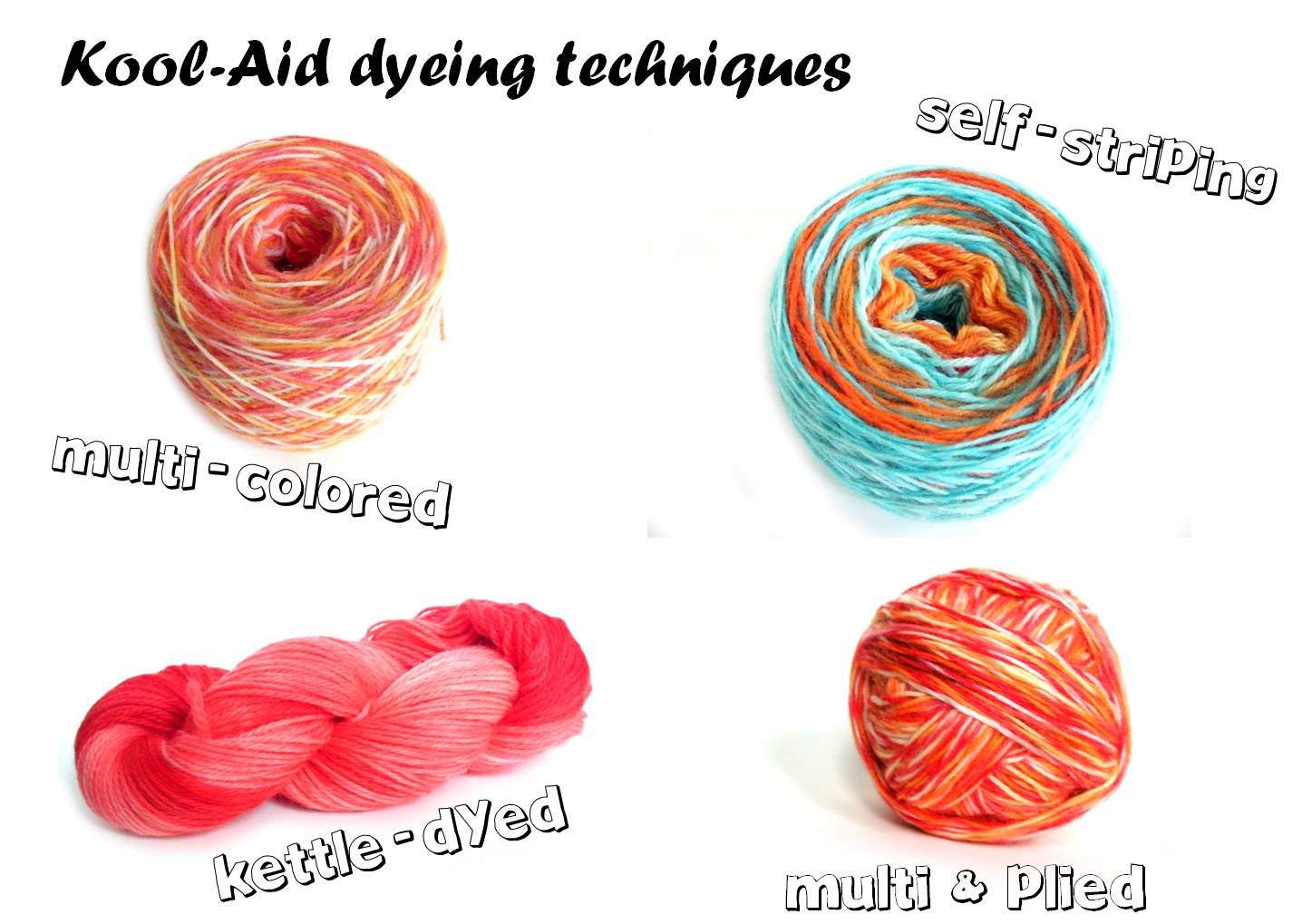 Dyeing Wool Yarn - Kool Aid and Rit Dye Methods