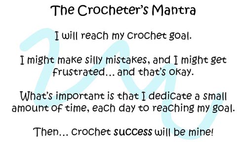 help for reaching your crochet goals mantra
