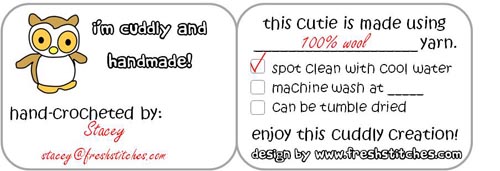 example tag for your amigurumi