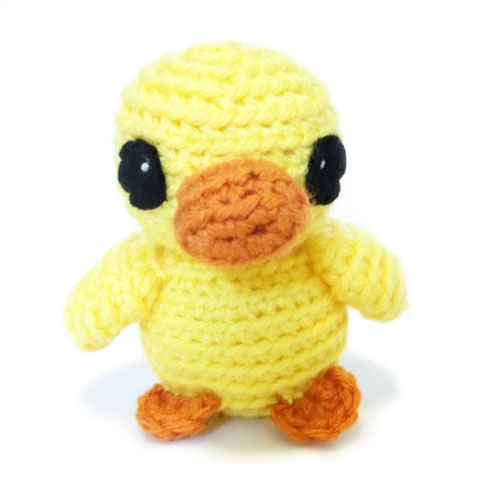 duck with felt eyes