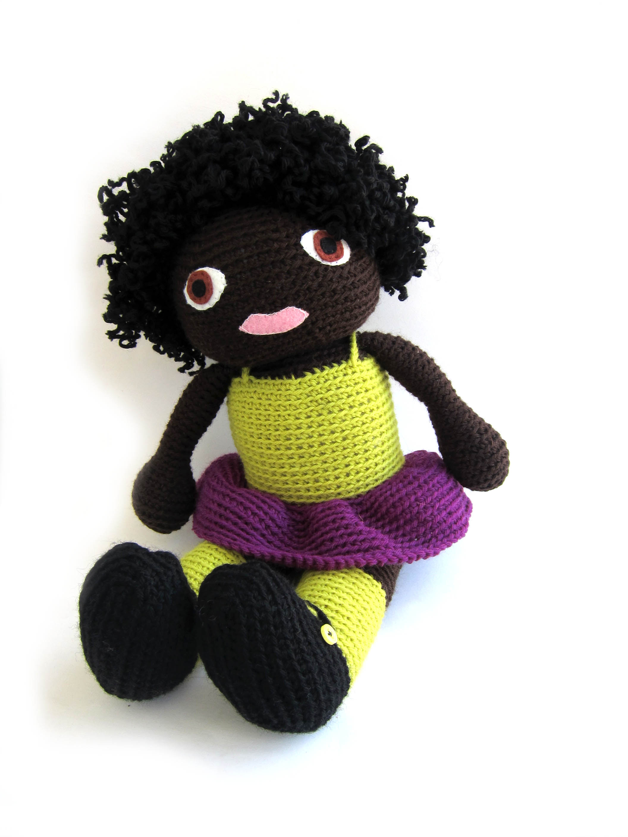 crochet doll pattern curly hair