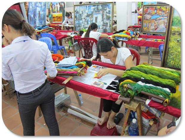 Embroidery in action vietnam