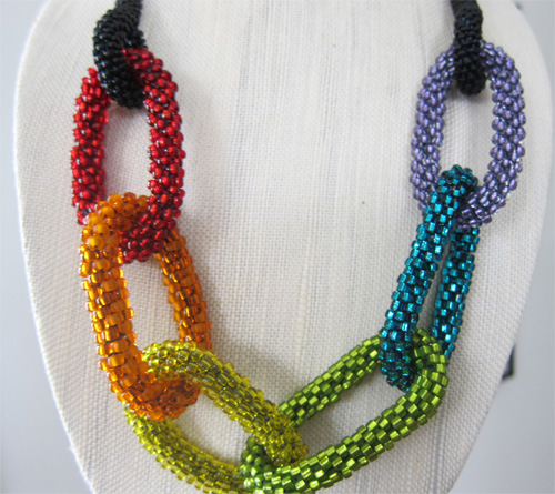 rainbow bead crochet