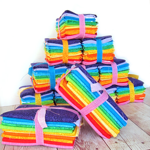 FreshStitches rainbow bundles fabric