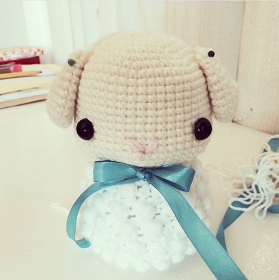 progress photo of lila the lamb
